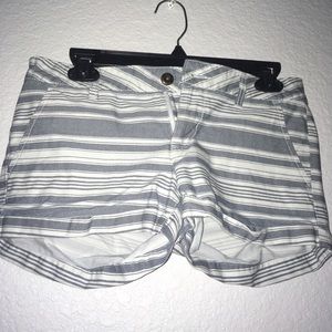 Light White and Blue/Grey Stripped Shorts